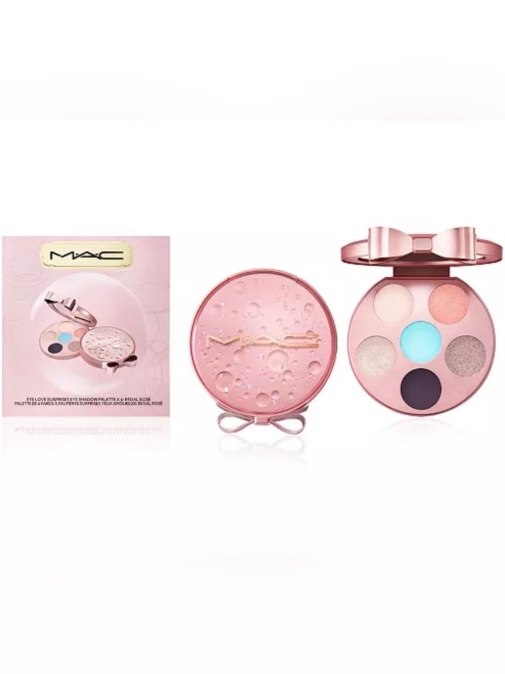 NEW 2pc MAC Holiday Eyeshadow Palette Regal Rose Macximal Sleek Satin Lipstick - Picture 2 of 12